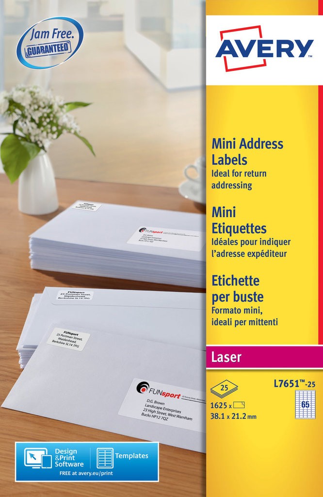 Mini Address Labels | L7651-25 | Avery
