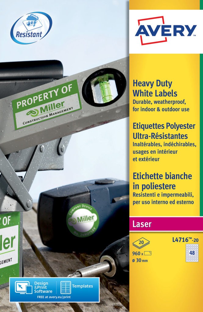 Round Heavy Duty Labels | L4716-20 | Avery