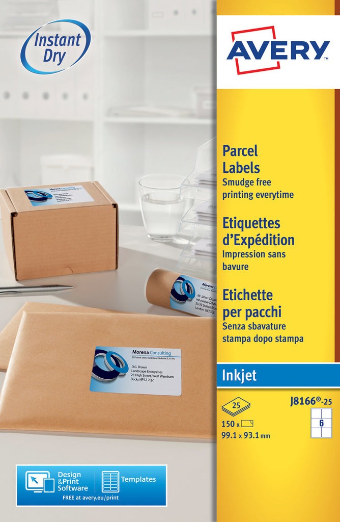 Parcel Labels | J8166-25 | Avery