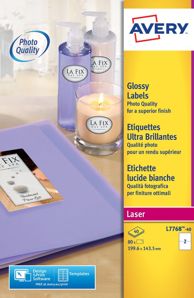 Glossy labels | L7768-40 | Avery