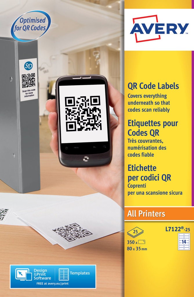 QR Code Labels L712225 Avery