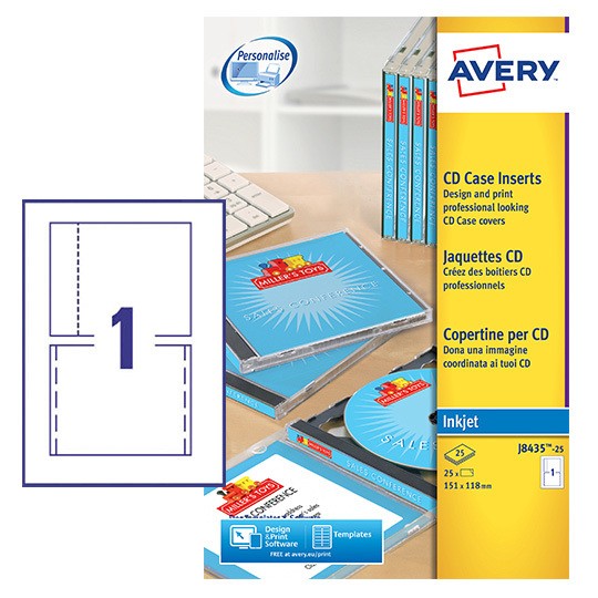 CD Case Inserts J843525 Avery