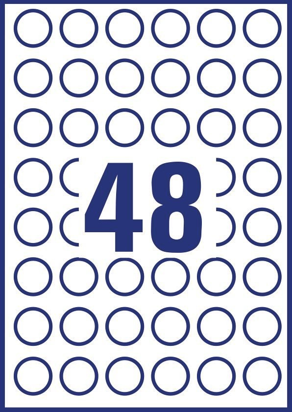 Removable Round Labels L4850REV25 Avery