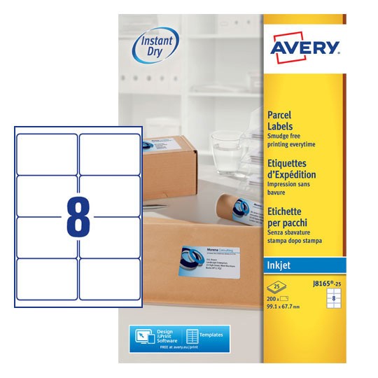 Parcel Labels | J8165-25 | Avery