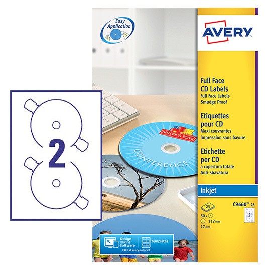 cd labels c9660 25 avery