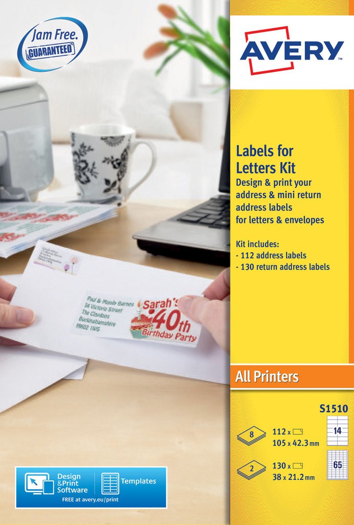 Jamfree address labels template
