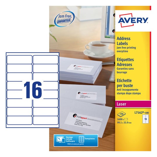 Avery l7162 labels in word