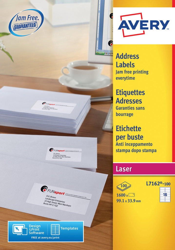 Quickpeel laser labels template