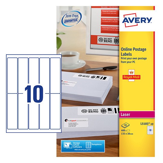 postage labels l5103 40