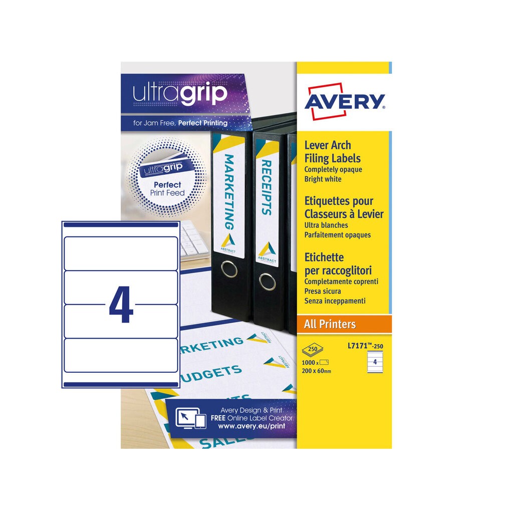 Filing labels l7171 250 avery