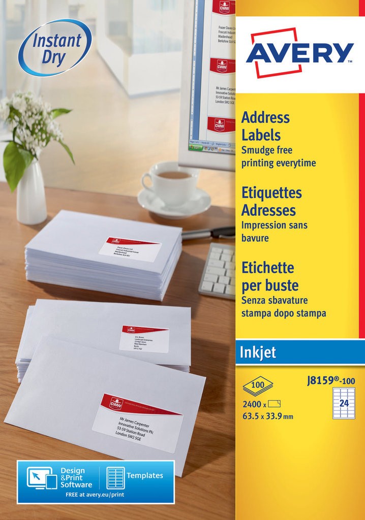 Address Labels J8159100 Avery
