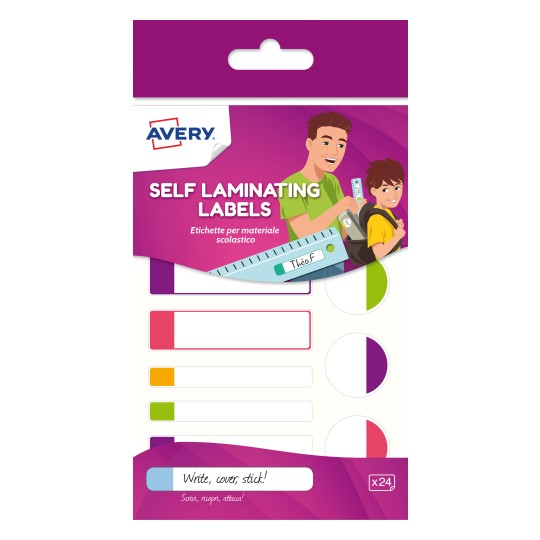 Self Laminating Labels Neon Colours, 86mm x 17mm