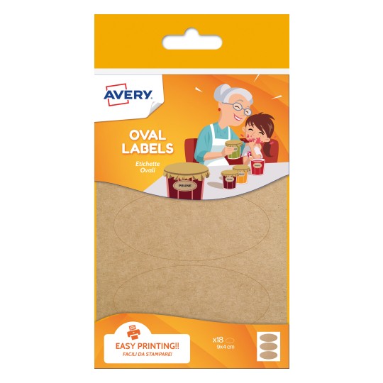 Avery Oval Kraft Labels