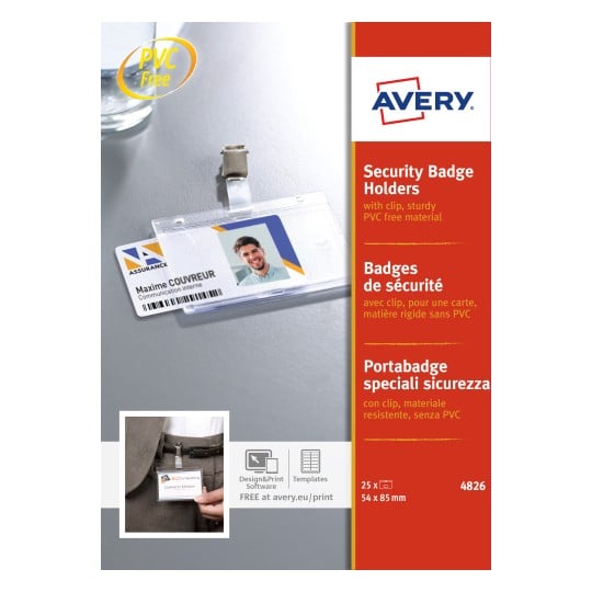 Avery 4826 Security Badge Holders