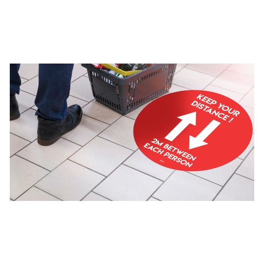COVID-19 coronavirus social distancing floor stickers decals