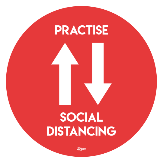Avery Social Distancing Floor Stickers COVFSR420G