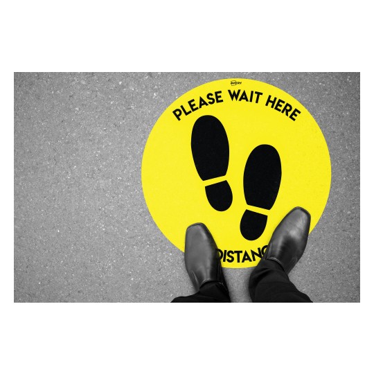 Avery COVID Social Distancing Floor Decals - Coronavirus Keep two metres apart floor sticker sign