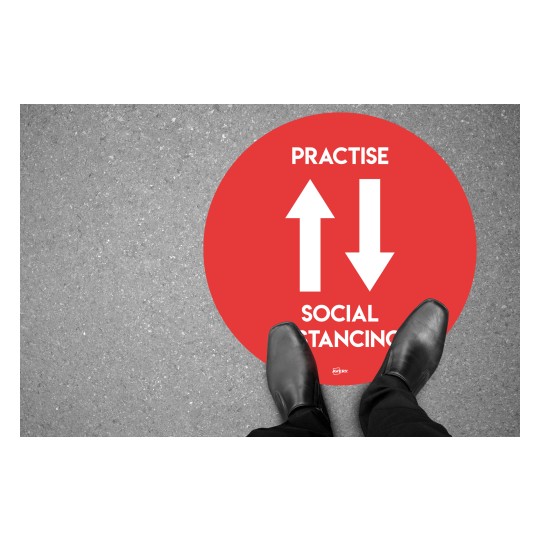 Avery COVID Social Distancing Floor Decals - Coronavirus Practise Social Distancing floor sticker sign