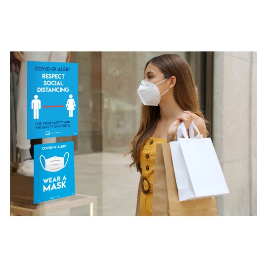 Avery COVID Signs - Coronavirus face mask and social distancing posters for retail