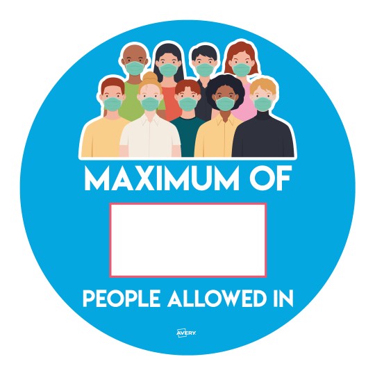 product_covid-19_Maximum People Allowed Circular Sign - COVMX275