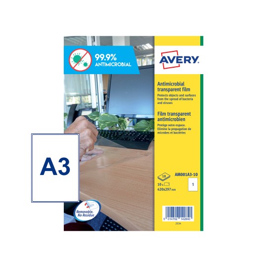 AM001A3-10 A3 Avery Antimicrobial Film