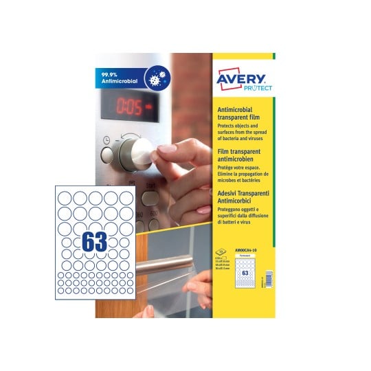 AM00CA4-10_Avery Antimicrobial Film Stickers