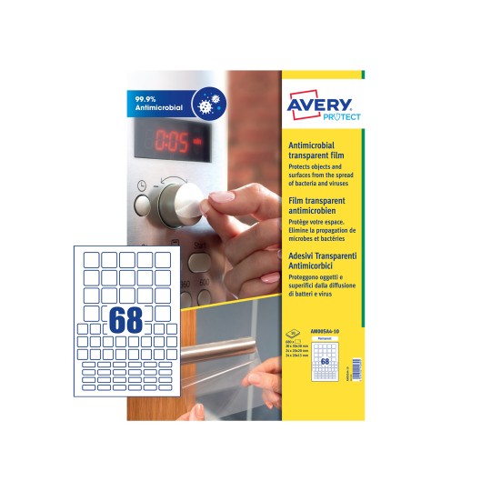 AM00SA4-10_Avery Antimicrobial Film Stickers