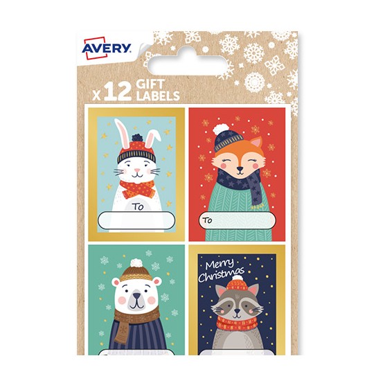 Animal Christmas Gift Labels NGIFT17.UK