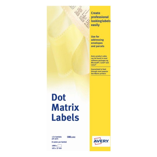 Dot Matrix Printer Labels OML102