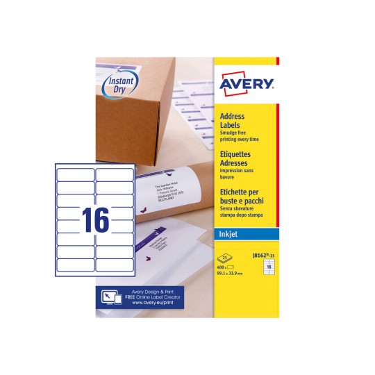 Address Labels, J8162, 25 sheets J8162-25