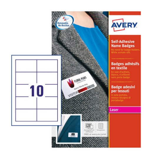 Self Adhesive Name Badges L4786-20 Content: 200 Labels / 20 Sheet