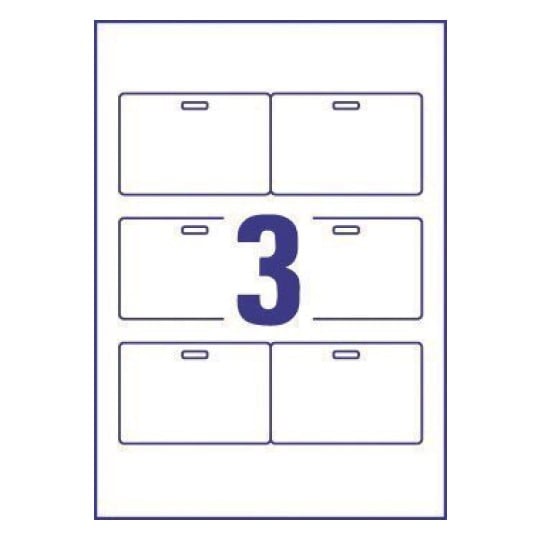Fold & Clip Name Badges L4789-10 90 x 60 mm