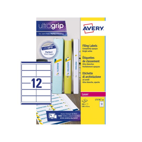 Filing Labels L7176-25 Content: 300 Labels / 25 Sheet
