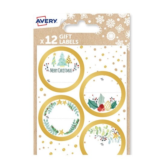 Floral Christmas Gift Labels NGIFT12.UK