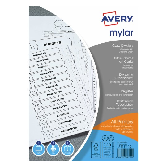 Mylar Dividers, 05248061 05248061