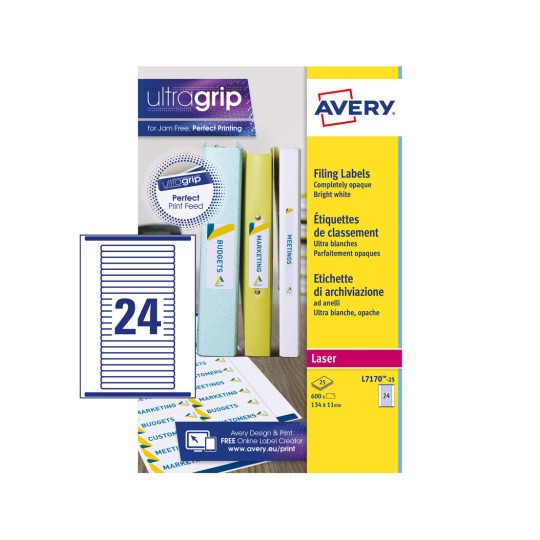 Filing Labels L7170-25 Content: 600 Labels / 25 Sheet