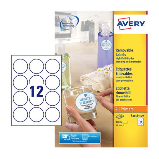 Round Product Labels L3416-100