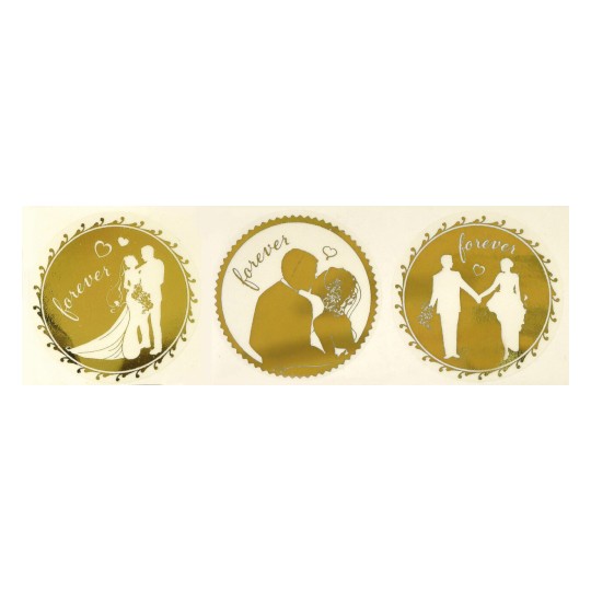 Round Gold Wedding ZDesign Stickers 56812 38 mm