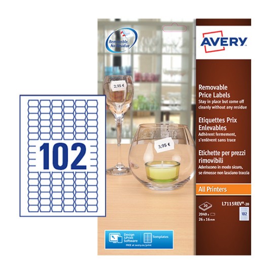 Price Labels L7115REV-20