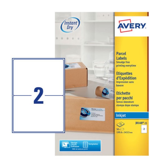 Parcel Labels | J8168-25 | Avery