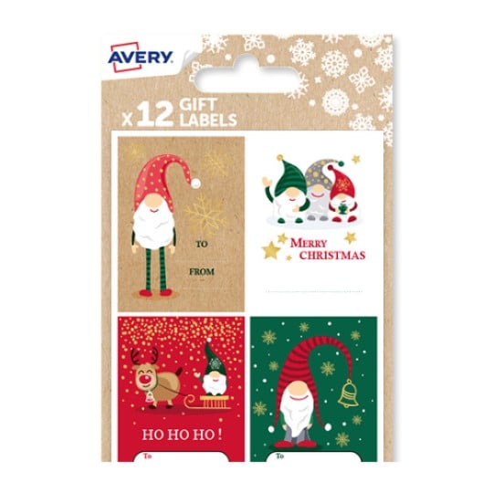 Gnome Christmas Gift Labels NGIFT02.UK