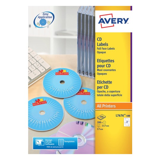 Avery cd labels l7676
