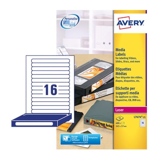 Video Spine Labels L7674-25