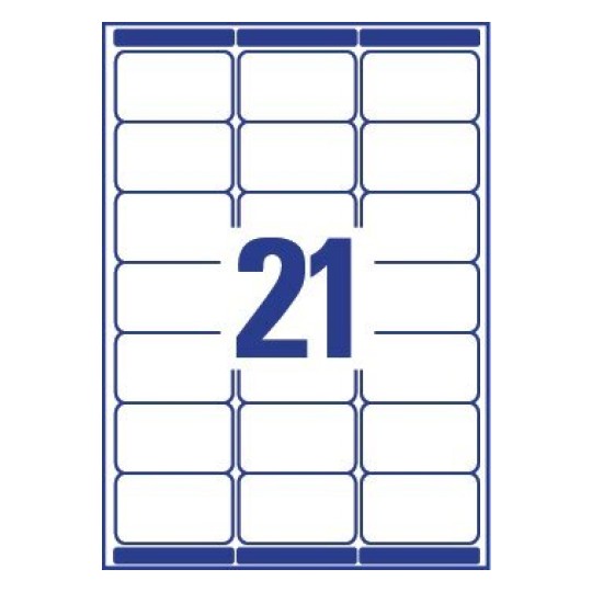 Avery Laser Jam Free White Address 21 Labels Per Sheet 40 In ...