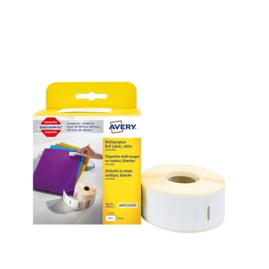 Avery Multipurpose Roll Labels AS0722550 Content: 500 Labels / 500 Labels