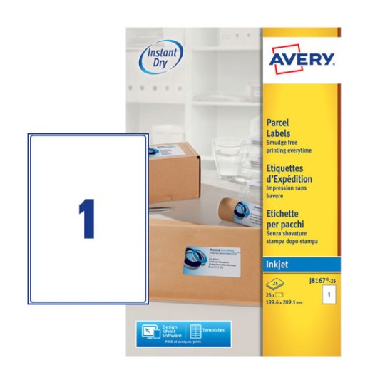 Parcel Labels, J8167-25 J8167-25