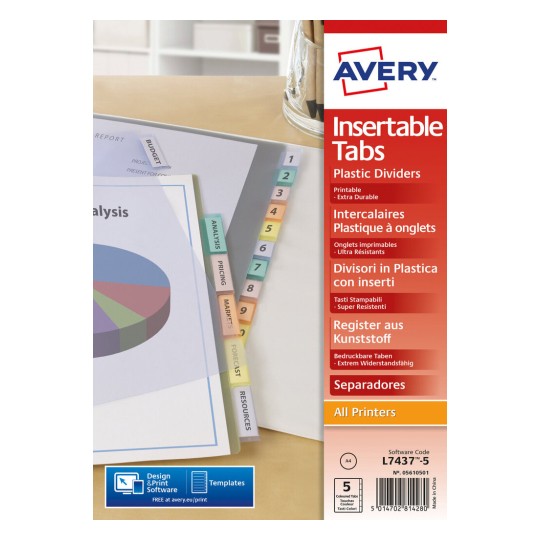 Insertable Tab Dividers 05610501