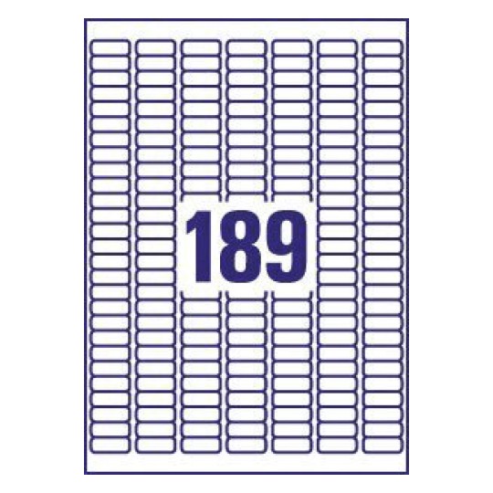 Mini Multipurpose Labels J8658-25 25.4 x 10 mm