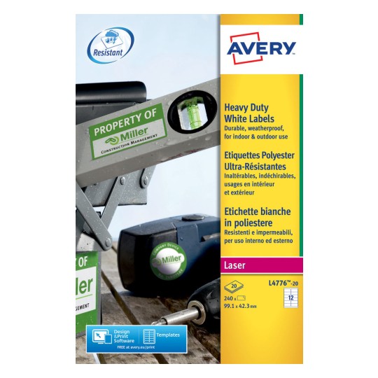 Resistant labels L4776-20