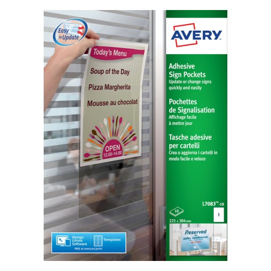 Sign Pockets, l7083, 10 L7083-10